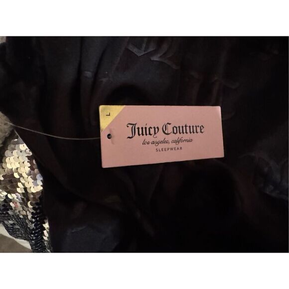 Juicy couture velour crop hoodie & jogger set jc logo embossed sz xL nwt - Picture 8 of 15